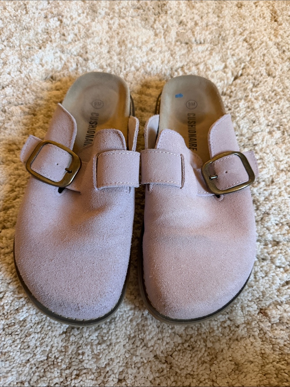Cushionaire Pink Suede clogs-women’s size 9